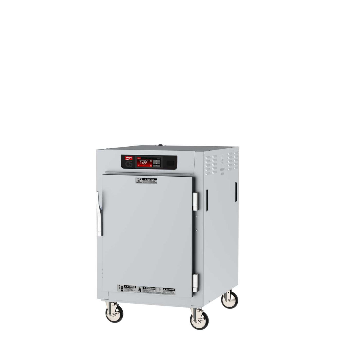 Metro C585-SFS-UPFSA C5 8 Series Insulated Pass-Thru Holding Cabinet, 1/2 Height, Full Length Solid Door/Full Length Solid Door, Universal Wire Slides, 120V, 60Hz, 2000W