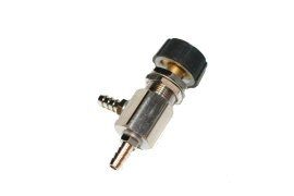 DCI 7197 Needle Valve with Black Cap Knob & Large Barbs