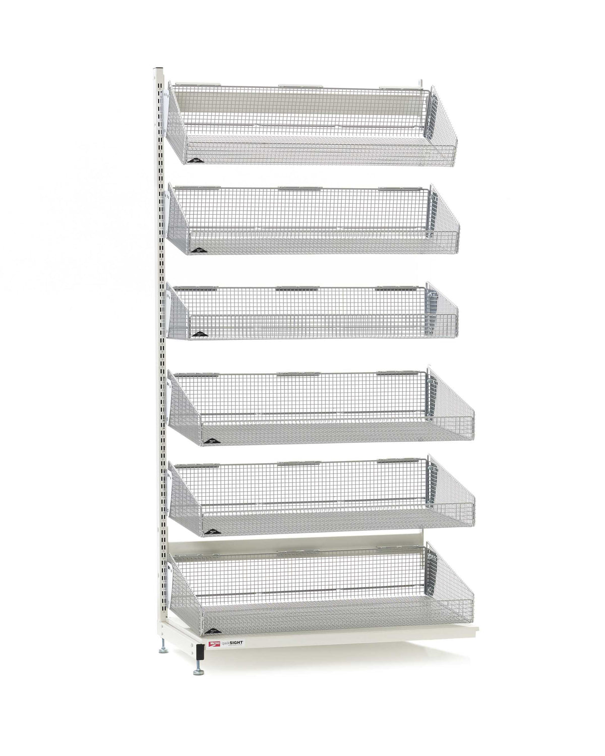 Metro QB136-S6A qwikSIGHT Stationary Single-Sided 6-Basket Shelving Add-On Unit, 36" L