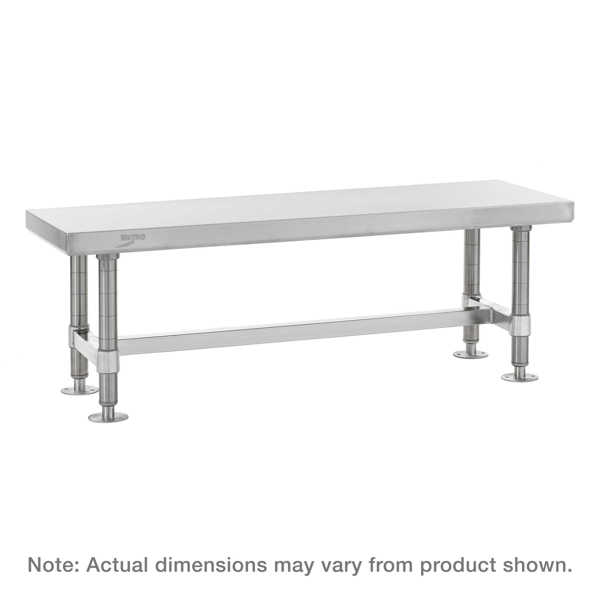 Metro GB960S Stainless Steel Gowning Bench, 9" x 60" x 18"