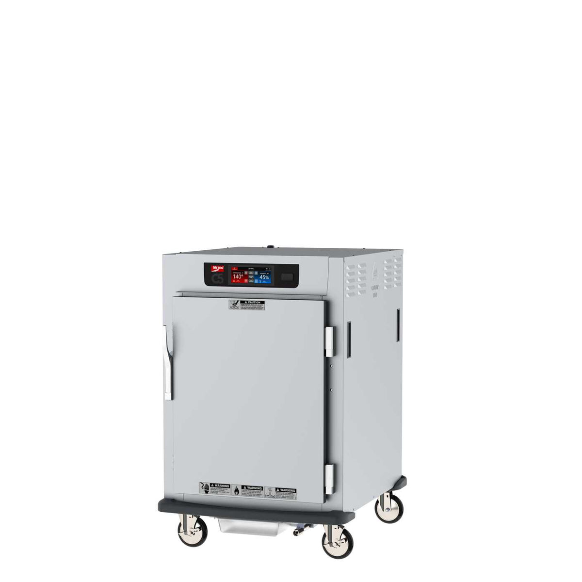 Metro C595X-SFS-UPFSA C5 9 Series Controlled Humidity Pass-Thru Heated Holding and Proofing Cabinet, 1/2 Height, Full Length Solid Door/Full Length Solid Door, Universal Wire Slides, 220-240V, 50/60Hz, 1681-2000W