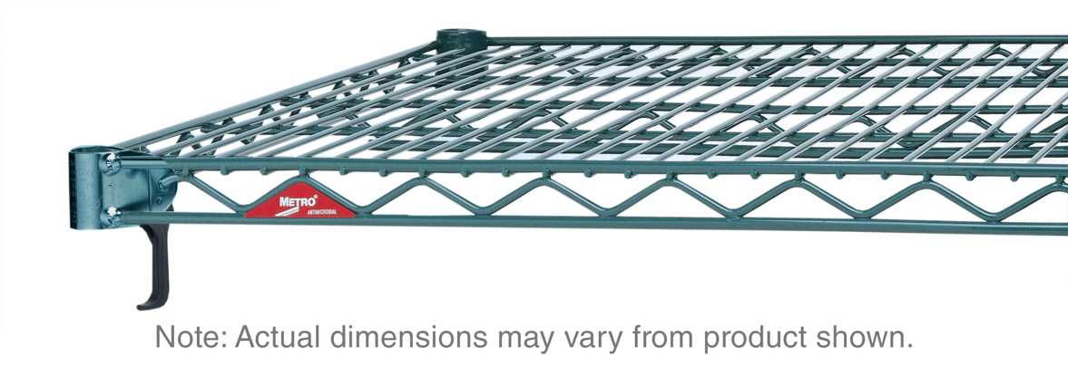 Metro Super Adjustable Super Erecta A2136NK3 Industrial Wire Shelf, Metroseal Green Epoxy, 21" x 36"