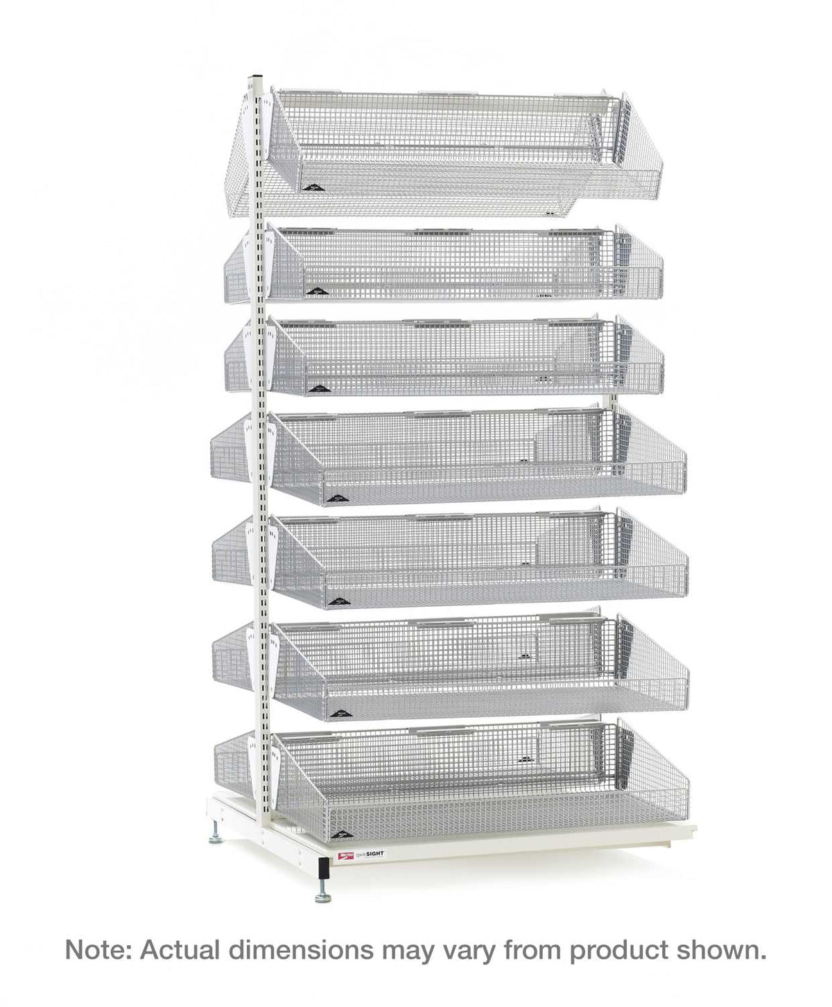 Metro QB248-S14A qwikSIGHT Stationary Double-Sided 14-Basket Shelving Add-On Unit, 48" L