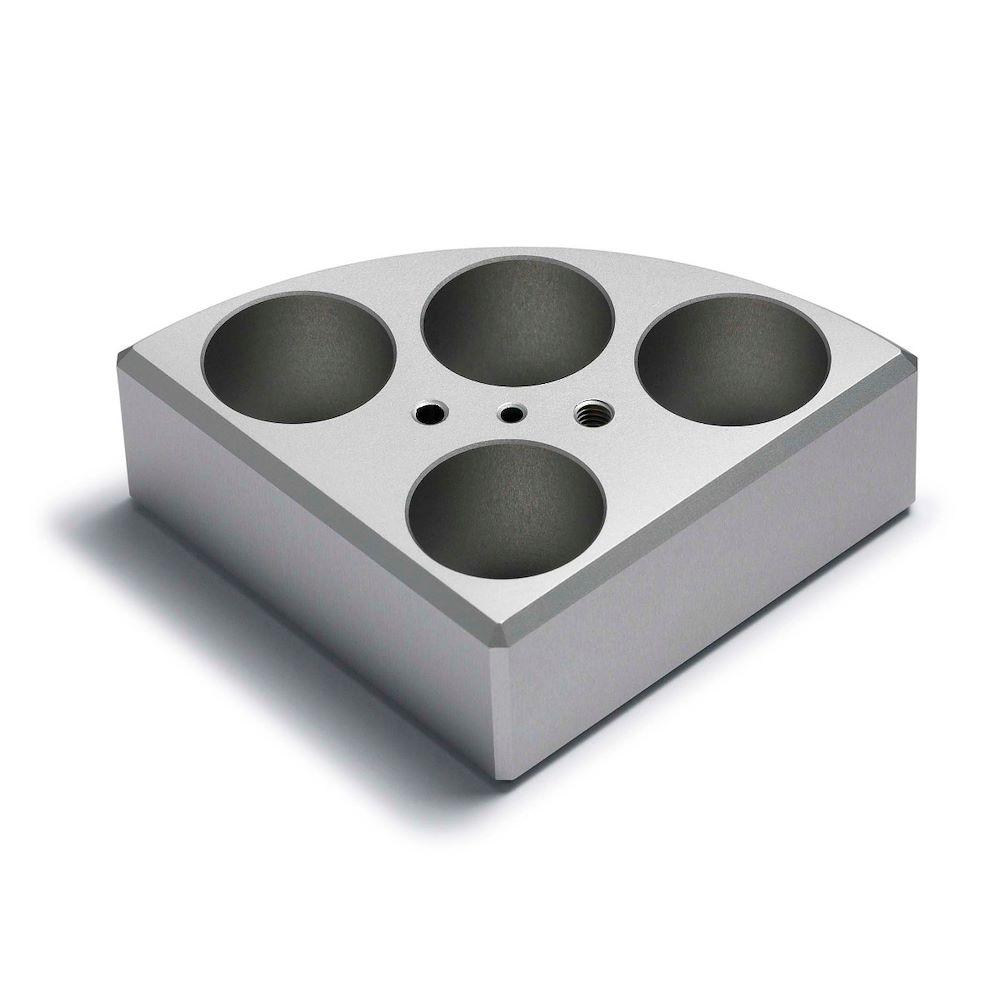 Velp Scientifica A00000325 Heating Magnetic Stirrers Multi Aluminum Block, 4 Positions, Ã˜28 x h 30 mm