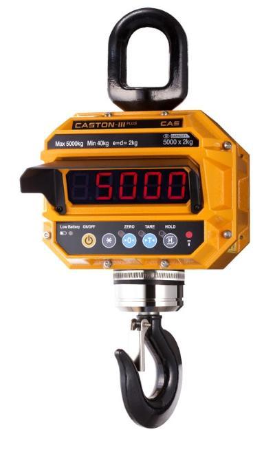 CAS CAST3-PLUS(10K), 10,000 x 2 lbs, Caston III Plus Crane Scale, Bluetooth Capable with 2 Year Warranty