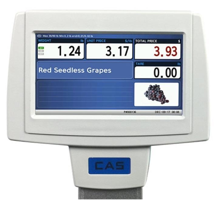 CAS CL7200P Touchscreen Label Printing Scale with 1 Year Warranty