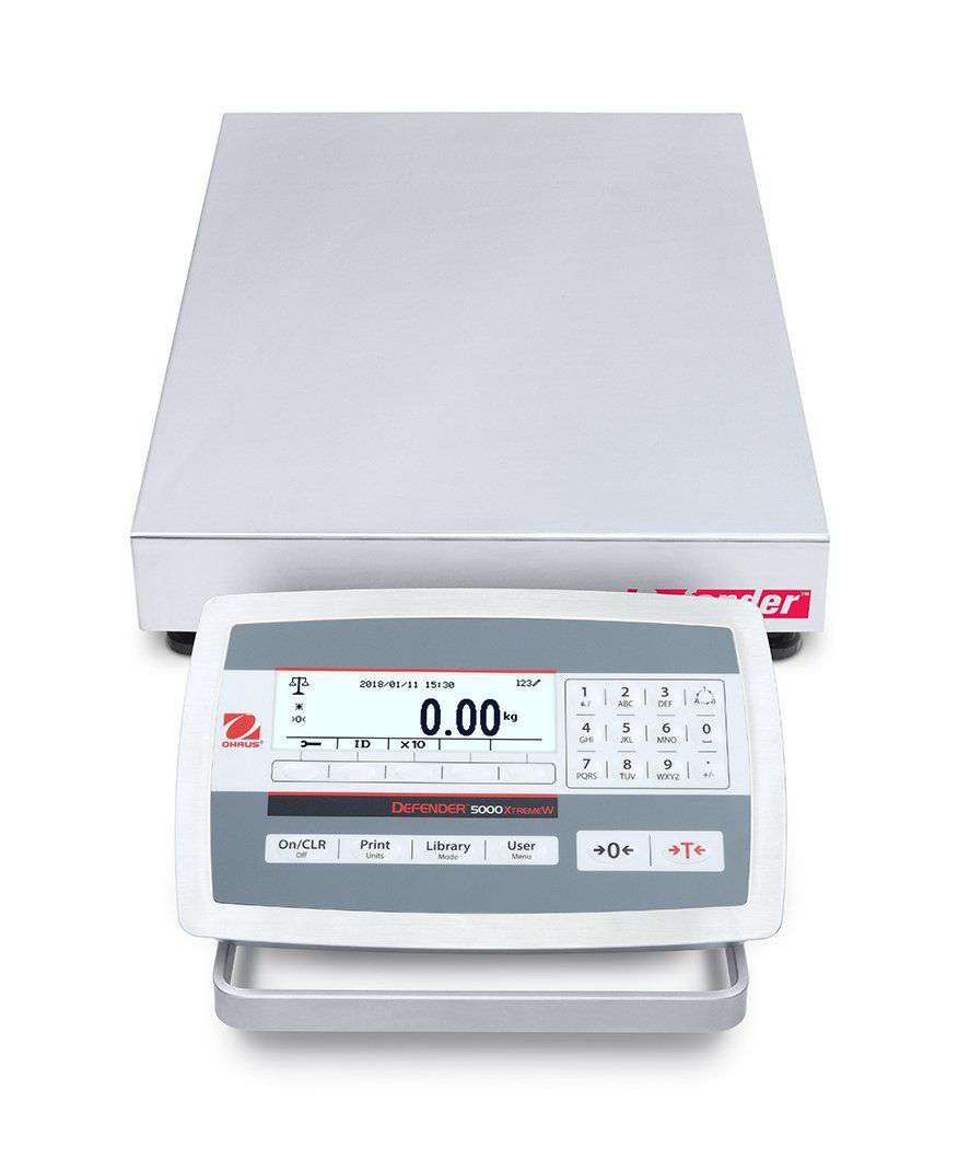 Ohaus D52XW125RQV5 Defender 5000 Low Profile Bench Scale, 250 x 0.01 lbs with Warranty