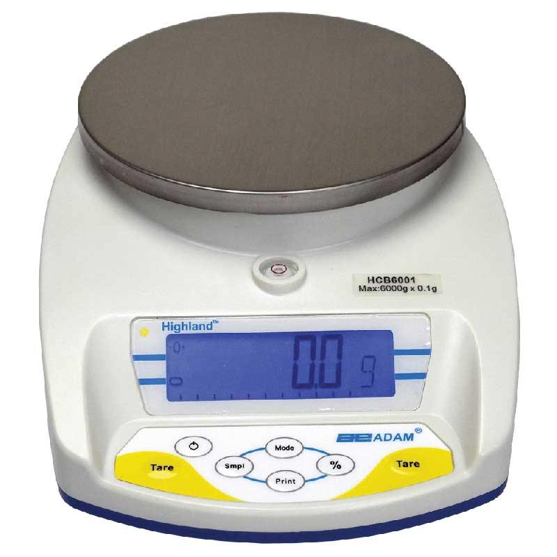 Adam Equipment HCB 6001 6000g, 0.1g, Highland Portable Precision Balance - 24 Month Warranty