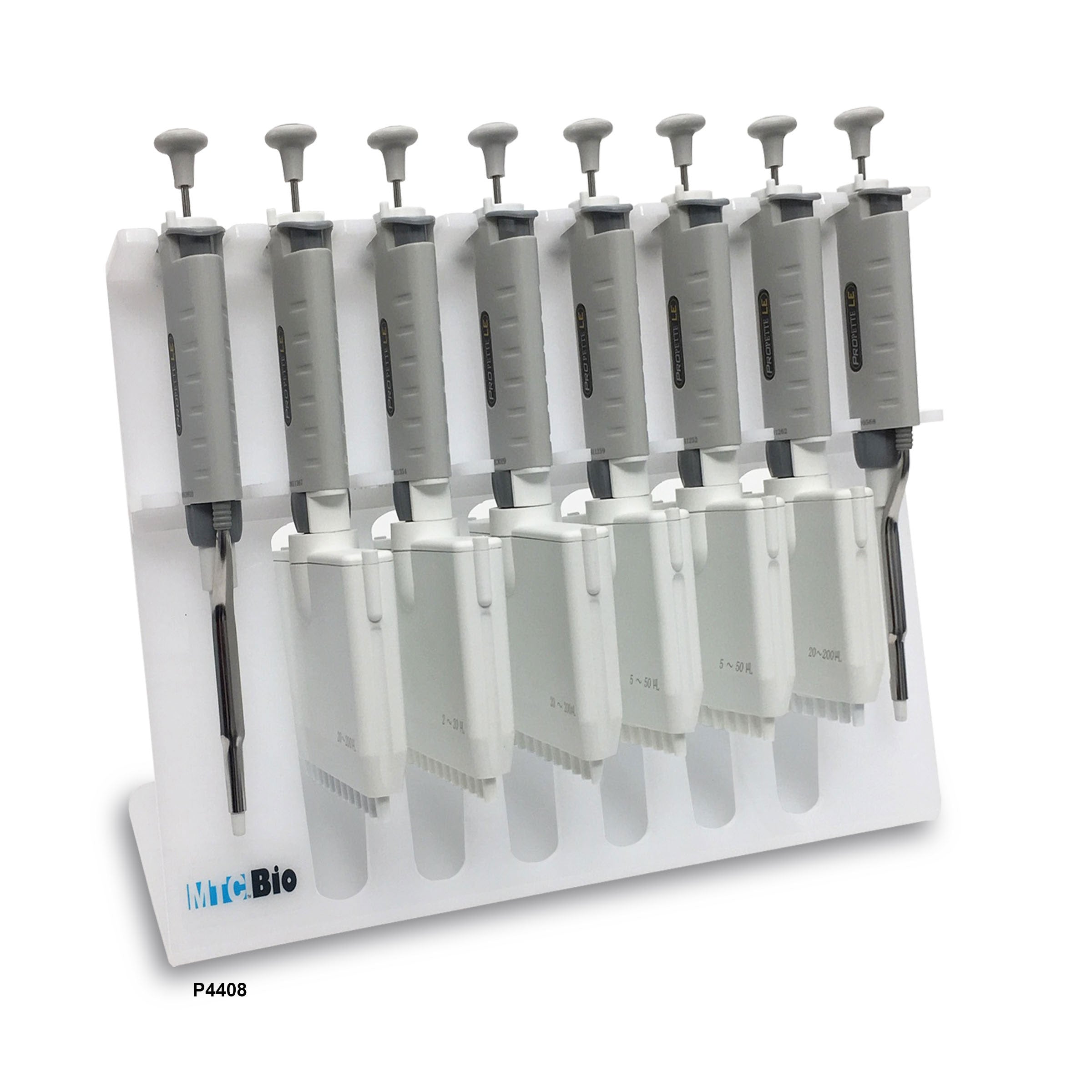 حامل ماصة Surestand من MTC Bio P4408، لـ 8 ماصات، حتى ست قنوات متعددة، أكريليك