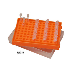 MTC Bio R1010، رف، PCR، 96 × 0.2 مل، مع غطاء، برتقالي، 5/عبوة