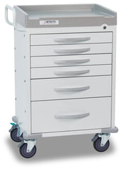 Detecto RC33669BLU-L Loaded RESCUE Medical Cart, Blue, 5 Drawers