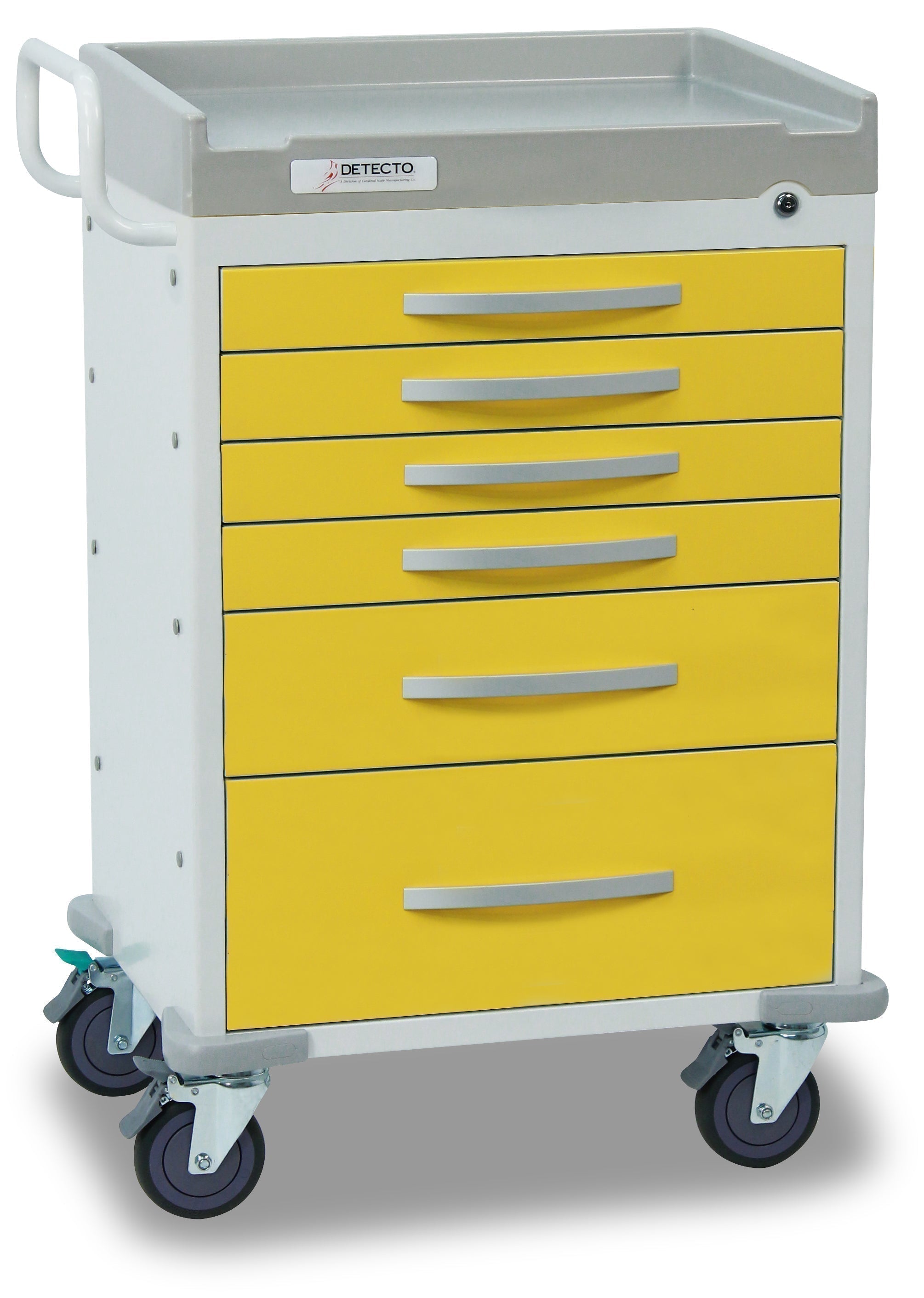 Detecto RC33669YEL RESCUE Medical Cart, Yellow, 5 Drawers