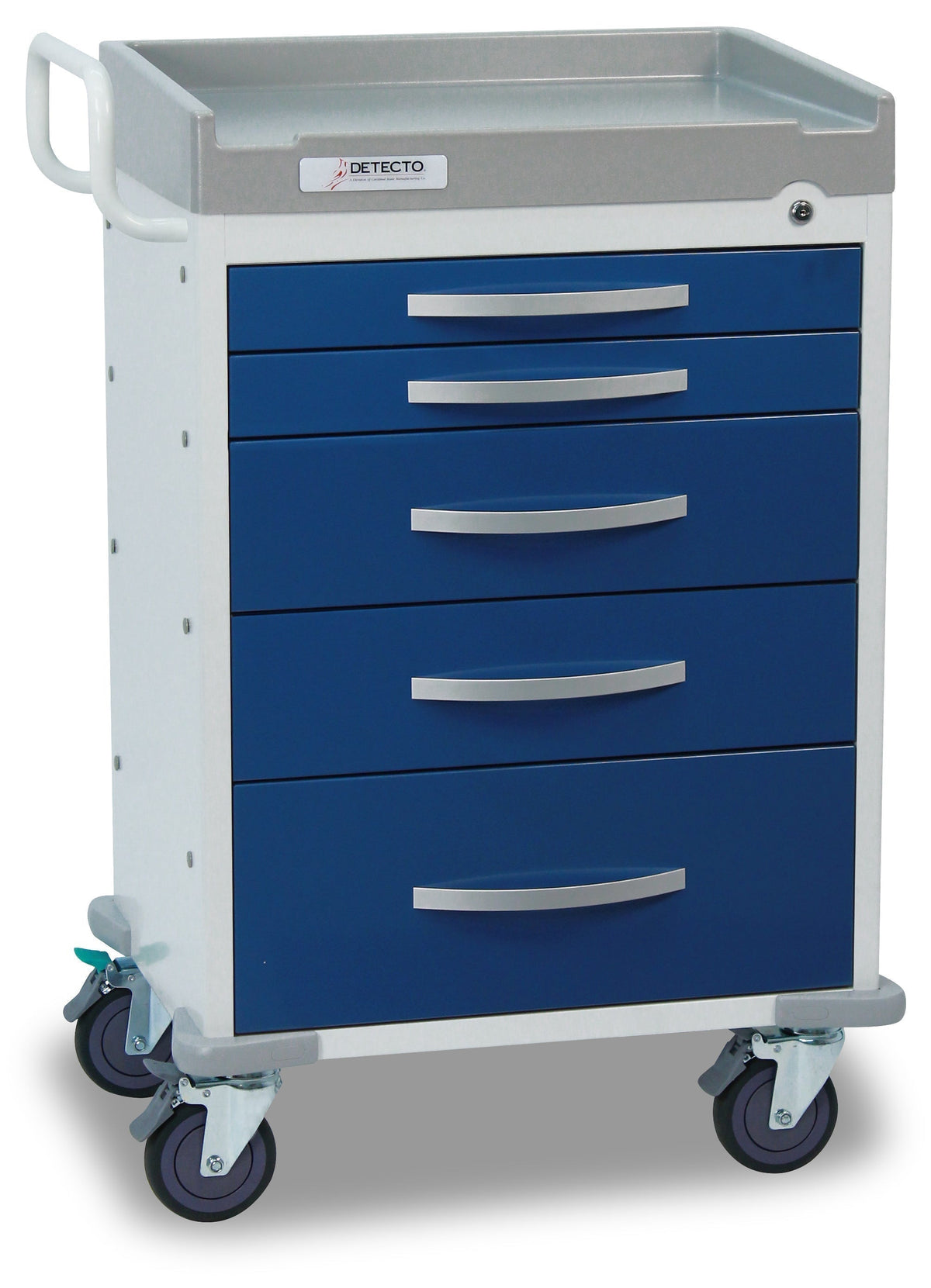 Detecto RC33669BLU RESCUE Medical Cart, Blue, 5 Drawers