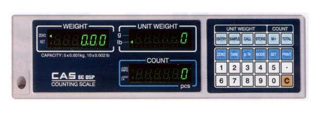 CAS SC10P, 25 x 0.005 lbs, SC Counting Scale with 2 Year Warranty