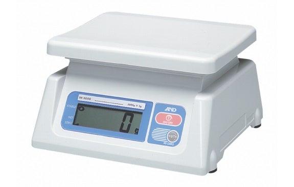 A&D SK-2000Z, 4.4lb x 0.002lb (2000g x 1g), SK-Z Series Compact Scales with 2 Year Warranty