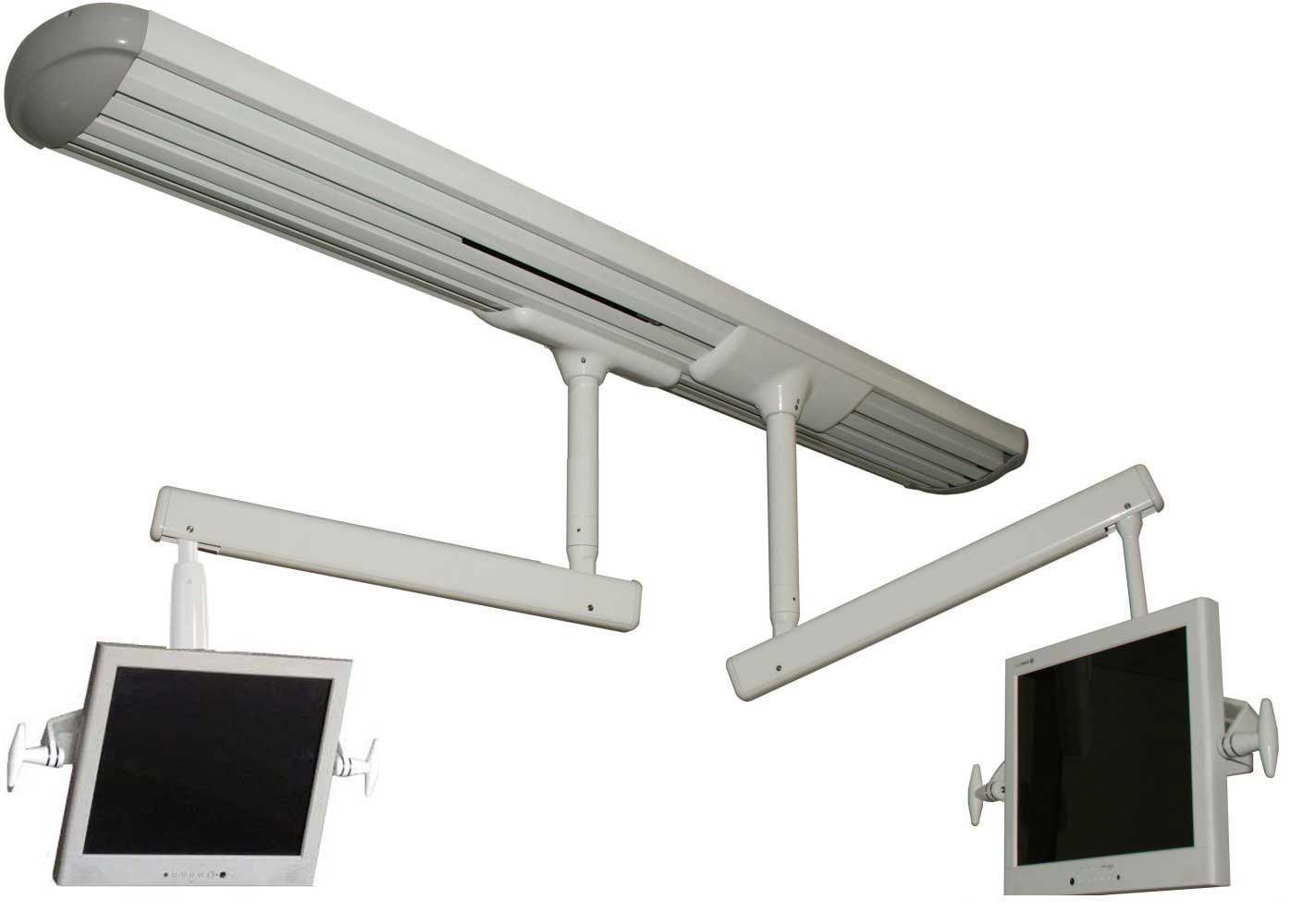 Flight Dental System TL-1008I Flight Dual Monitor Track Mount (2 Monitor Mounts)