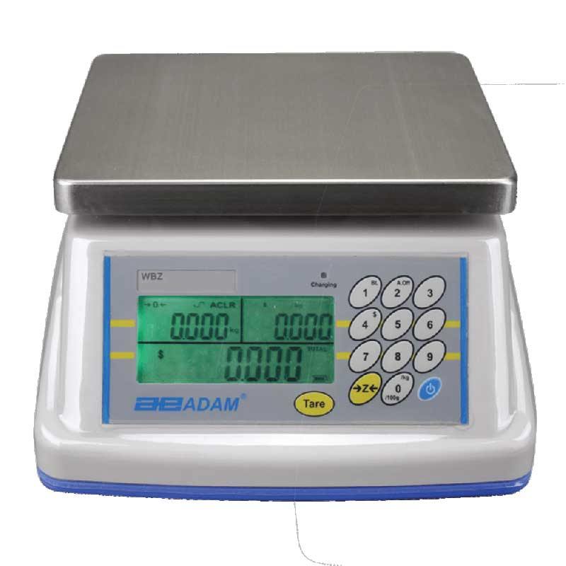 Adam Equipment WBZ 15aM 15lb/6kg, 0.005lb/2g, Washdown Retail Scale - 12 Month Warranty