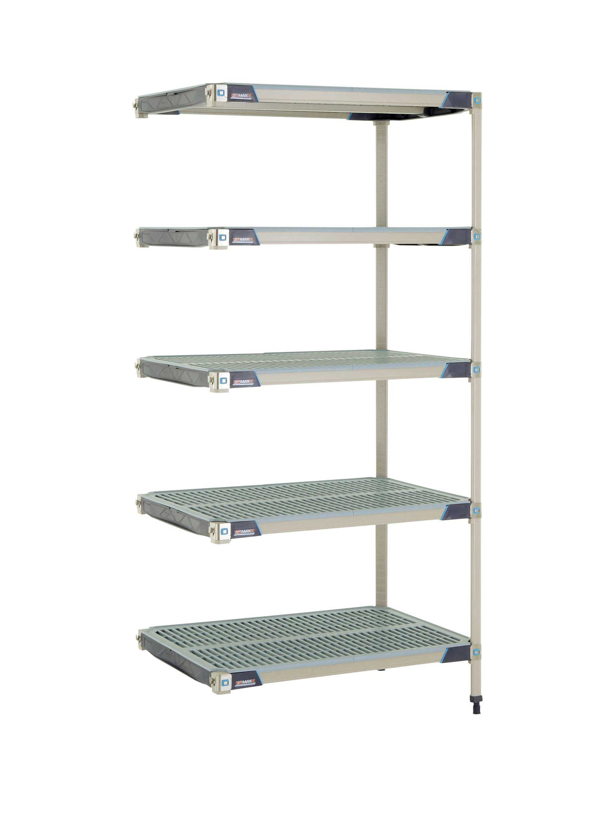 MetroMax i 5AX537GX3 5-Shelf Plastic Industrial Shelving Add-On Unit, 24" x 36" x 74"