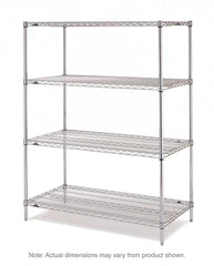 وحدة رفوف سلكية Super Erecta N537C مقاس 24 بوصة × 36 بوصة × 74 بوصة - كروم