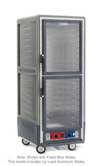 Metro C539-CDC-L-GYA C5 3 Series Insulated Holding/Proofing Cabinet, Full Height, Dutch Clear Doors, Lip Load Aluminum Slides, 120V, 60Hz, 2000W, Gray