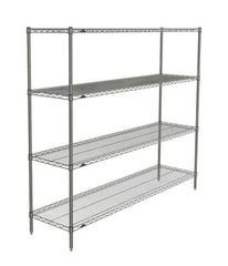 وحدة البدء Metro N376BR Super Erecta الصناعية ذات الأرفف السلكية المكونة من 4 رفوف، Brite، 18 بوصة × 72 بوصة × 63 بوصة