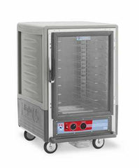 Metro C535-HXFC-U-GY C5 3 Series Insulated Holding Cabinet, 1/2 Height, Full Length Clear Door, Universal Wire Slides, 220-240V, 50/60Hz, 1681-2000W, Gray