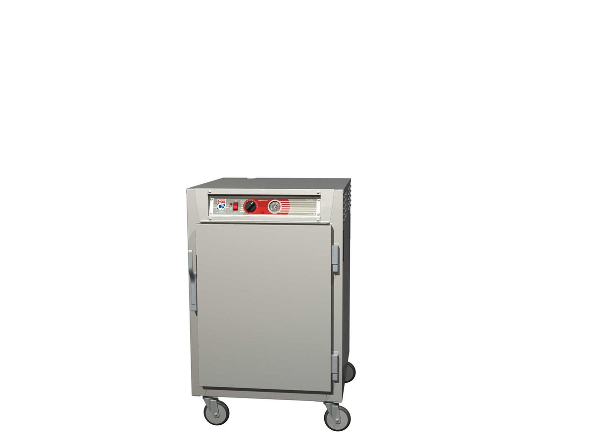 Metro C565L-SFS-LPFCA C5 6 Series Insulated Pass-Thru Holding Cabinet, 1/2 Height, Full Length Solid Door/ Full Length Clear Door, Lip Load Aluminum Slides, 120V, 60Hz, 1440W