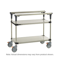 محطة تحضير الطعام Metro MS1830-FSFS PrepMate MultiStation مقاس 30 بوصة، أرفف علوية وسفلية صلبة من الفولاذ المقاوم للصدأ مع أعمدة من الفولاذ المقاوم للصدأ