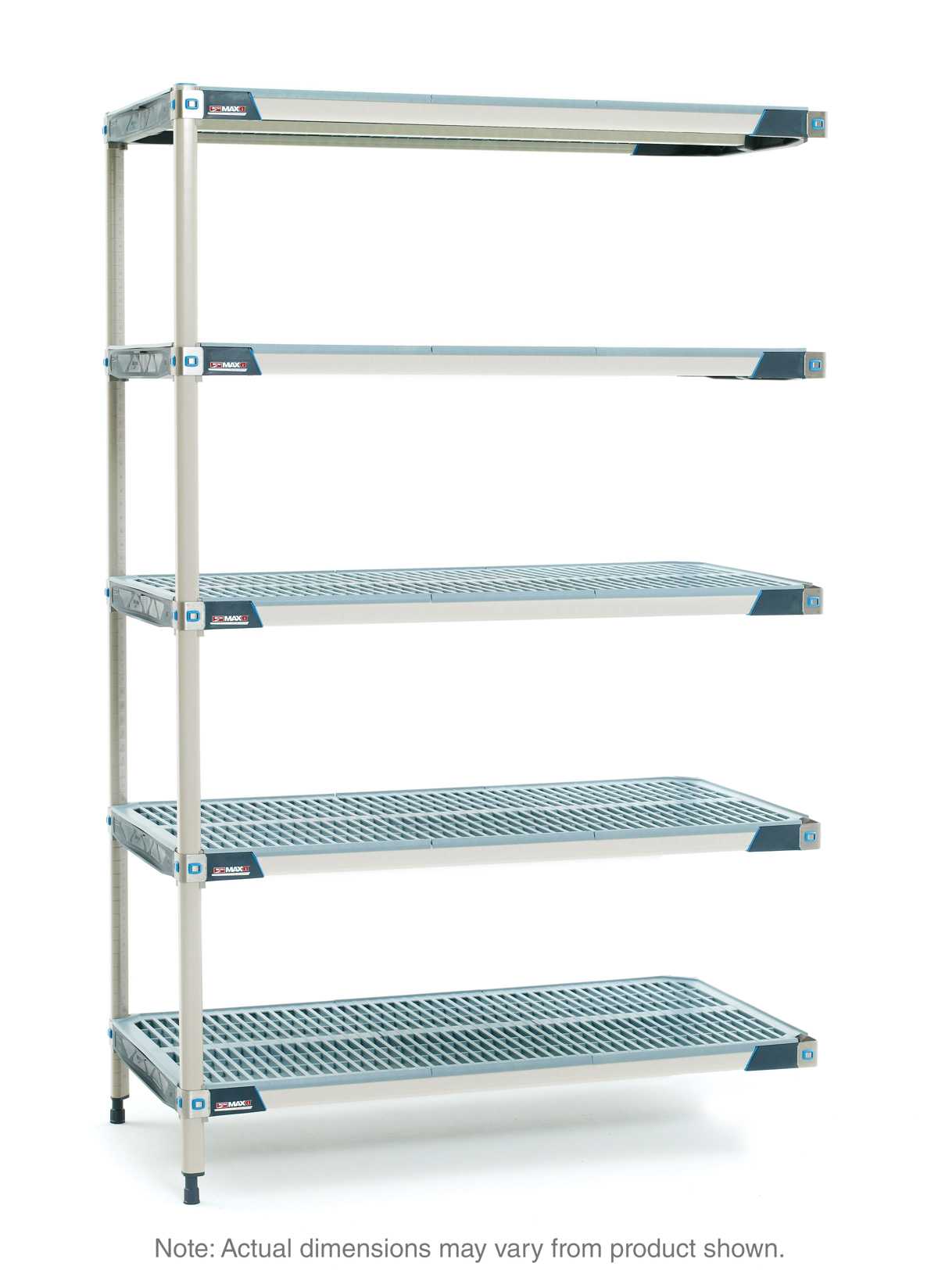 MetroMax i 5AX527GX3 5-Shelf Plastic Industrial Shelving Add-On Unit, 24" x 30" x 74"