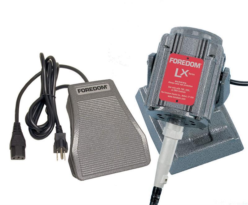 Foredom M.LXB-SXR LX Bench Motor, Metal Foot Control, 230V