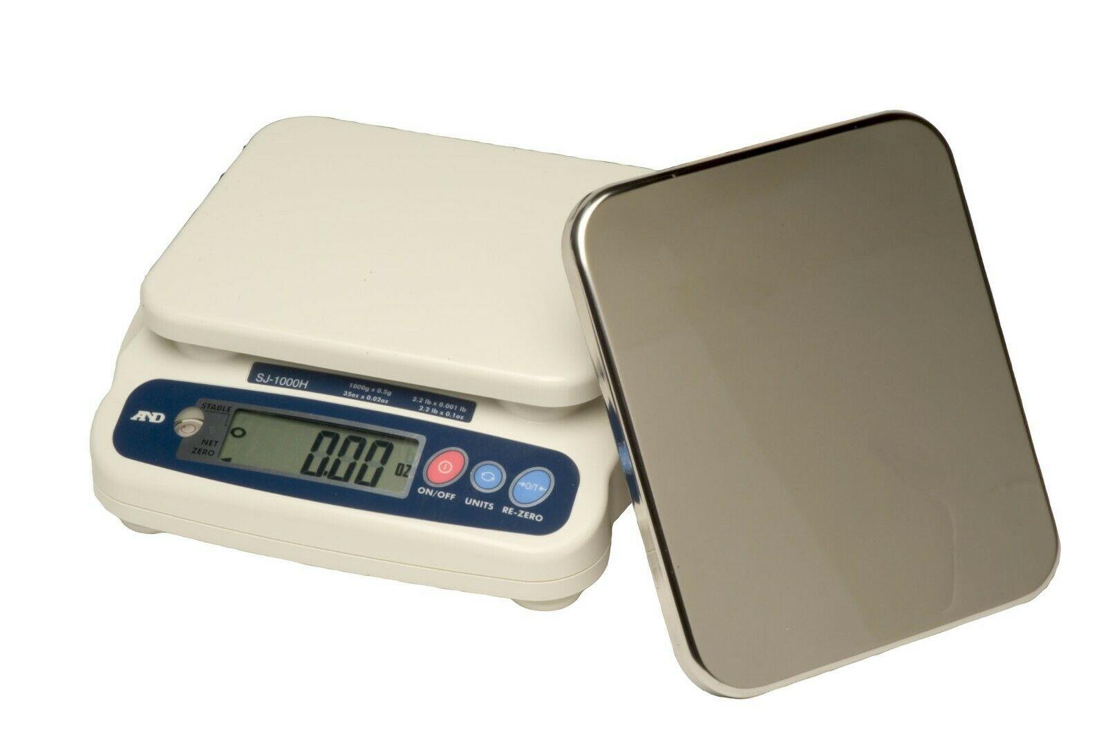 ميزان طاولة صغير SJ-5000HS من A&amp;D Weighing، 11 رطل × 0.005 رطل، حاصل على شهادة NSF مع ضمان