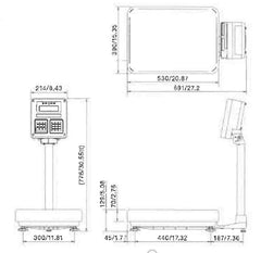 ميزان طاولة آمن جوهريًا من A&amp;D HW-200KCEP، 500 رطل × 0.05 رطل / 220 كجم × 0.02 كجم