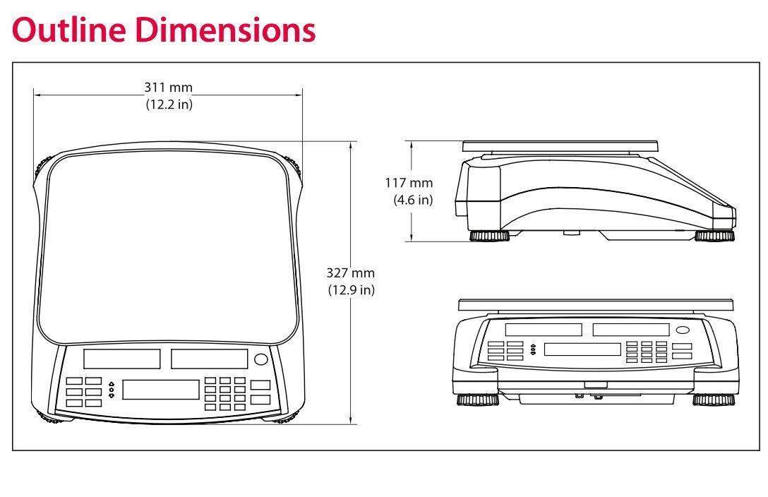 OHAUS RC31P30 30000g 1g Compact Counting Scale