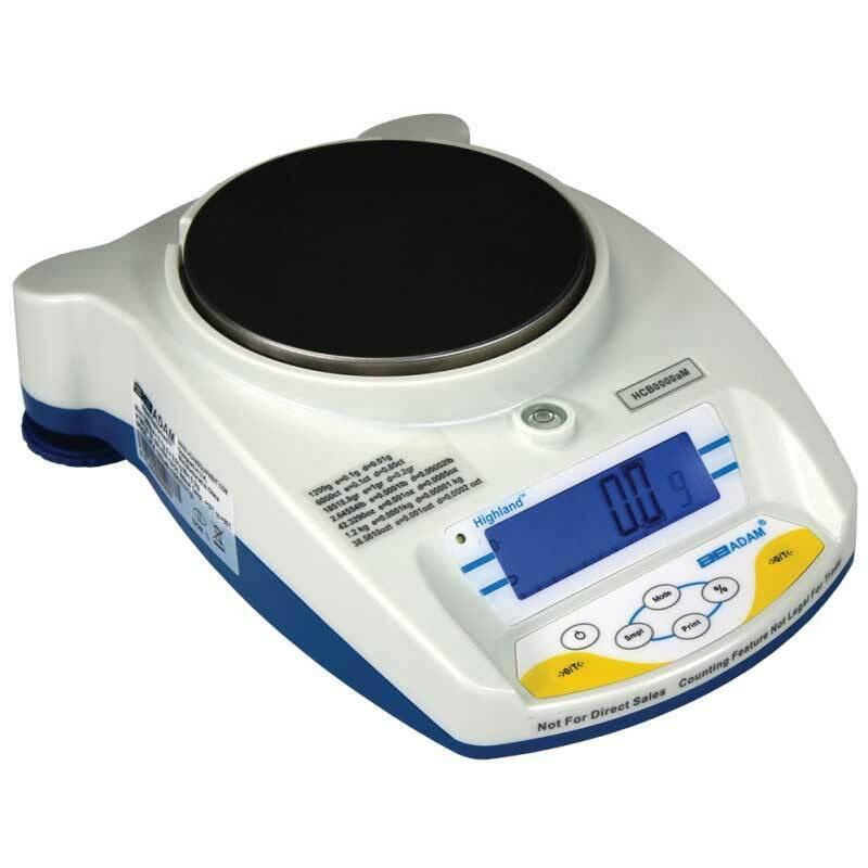 Adam Equipment HCB 5001aM 5000g, d=0.5g e=0.5g, Highland Approved Portable Precision Balance - 3 Year Warranty