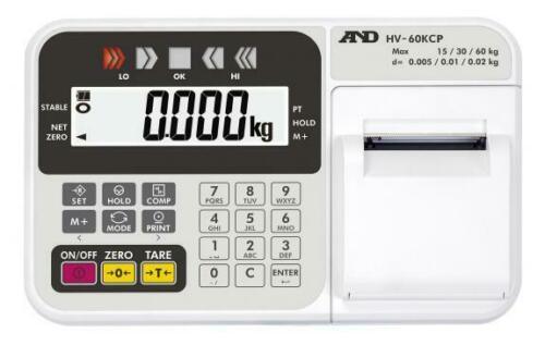 ميزان منصة عالي الدقة HV-60KC من A&amp;D Weighing، 30/60/150 رطل × 0.01/0.02/0.05 رطل مع منصة متوسطة، قانوني للتجارة مع الضمان