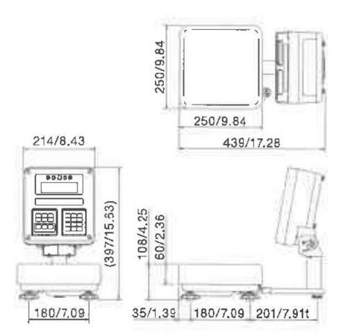 ميزان طاولة آمن جوهريًا من A&amp;D HW-10KCEP، 20 رطلاً × 0.002 رطل / 10 كجم × 0.001 كجم